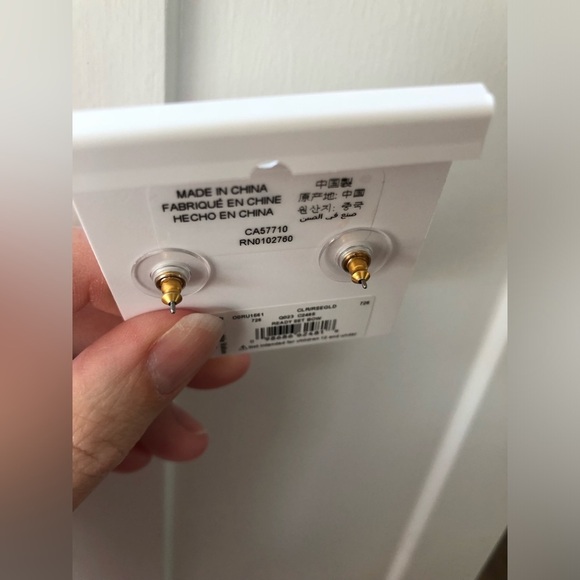 Kate Spade New York Ready, Set, Bow Pave Crystal ROSE GOLD Bow Studded Earrings - Picture 10 of 10